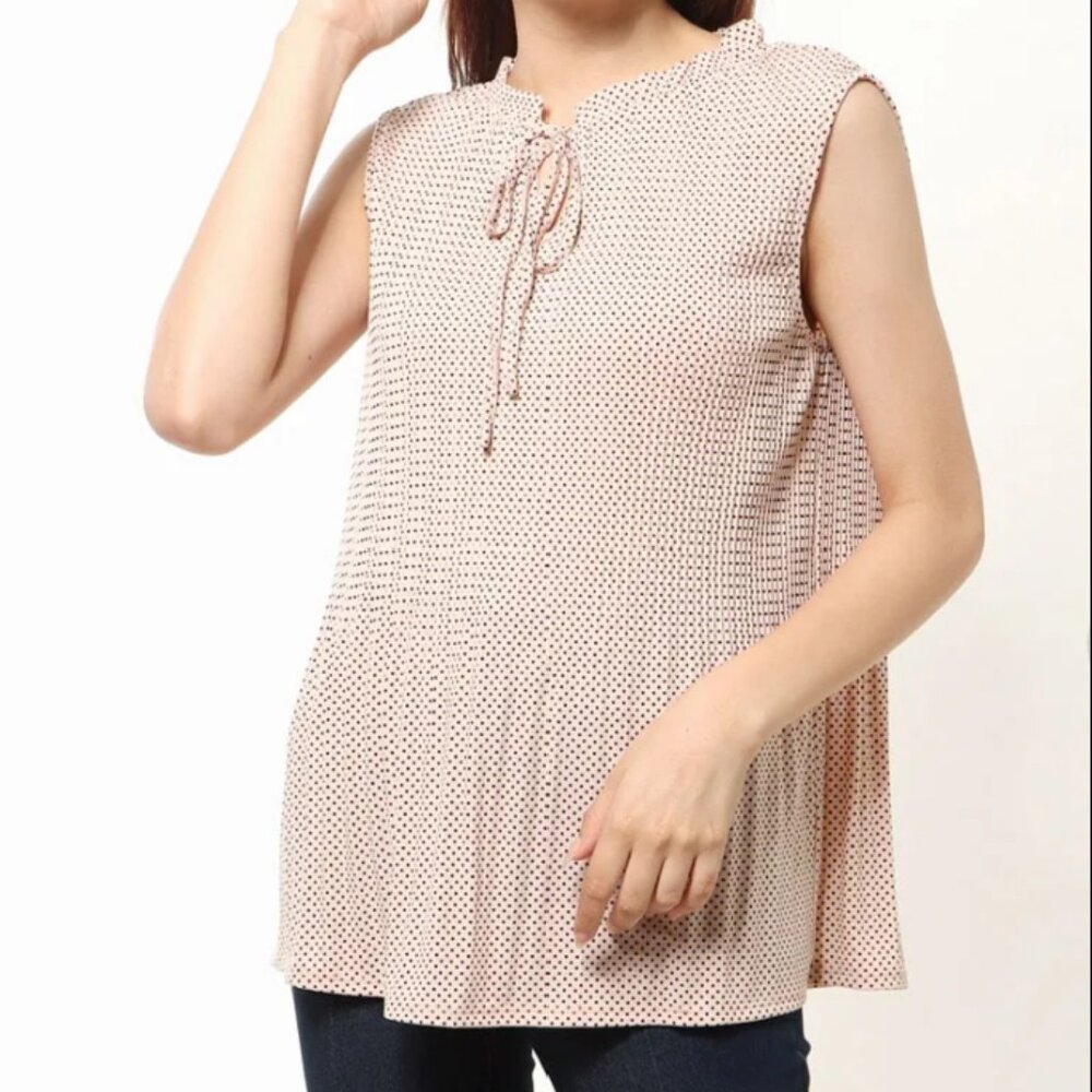 Adrianna Papell Womens Sleeveless Babydoll Blouse Size XL